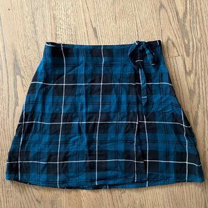 Aeropostale Clueless Dark Academia Plaid School Girl Mini Wrap Skirt S